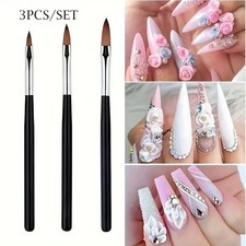 3pcs Nail Art Brushes with