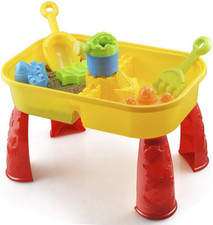 Sand and Water Table Garden Sandpit Play Set Toy Watering Can Spade Sand Bucket