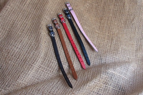 Ferret collar real leather - in, leather.