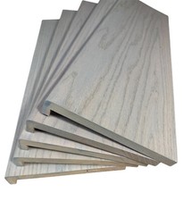 Solid Oak GREY STAIN Staircase Stair Cladding And Riser Replacement 2x25x100cm