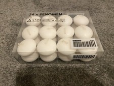 Ikea 24 Pack FENOMEN Unscented Floating Candle White Unused Sealed Box