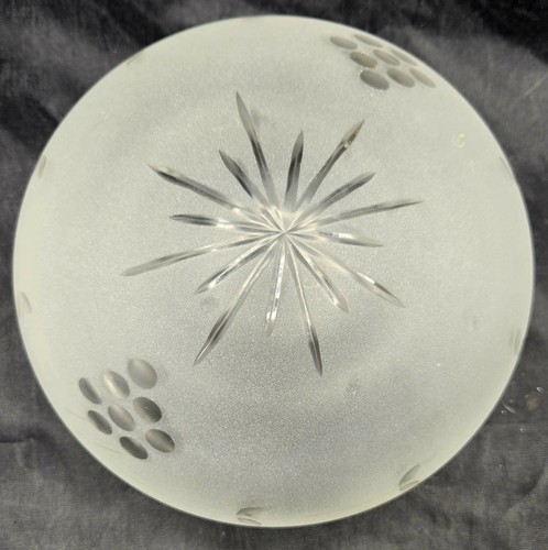 Frosted star grape cut glass - frosted,