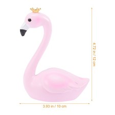 2Pcs Small Resin Flamingo Statues Car Ornament Garden Figurine Home Decoration