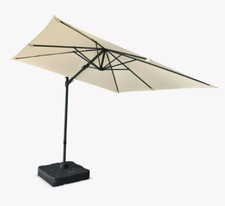 FREESTANDING 2.5m PARASOL with tilt  (oyster colour)  AND BASE