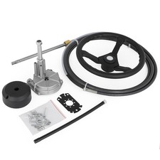 12 Feet Boat Rotary Steering System Outboard Kit SS13712 Marine With 13.5" Wheel