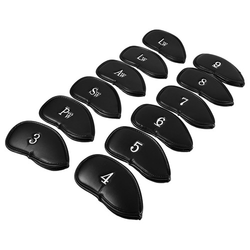 12x leather black club head - black,