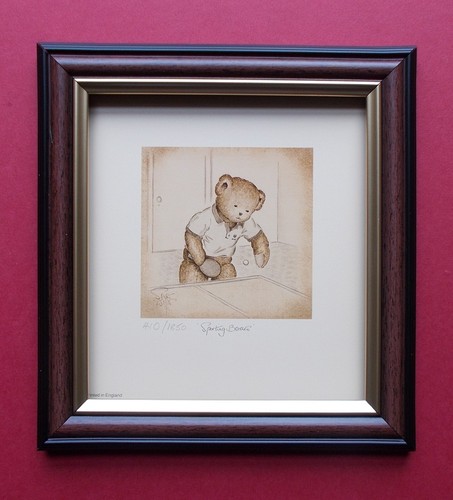 Teddy bear print framed - bear, by