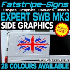 to fit PEUGEOT EXPERT MK3 SWB L1 UNION JACK FLAG GRAPHICS STICKERS CAMPER VAN