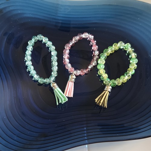 Handmade beaded stretch worry - beaded,
