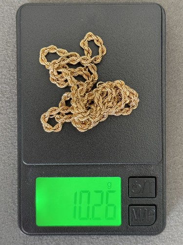 9ct yellow gold rope chain - 9ct,
