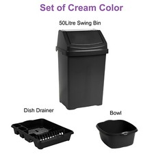 Set of 3 swing bin washing up