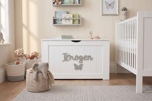 Personalised painted toy box - personalised,
