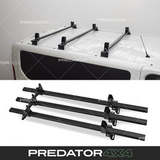 BLACK 3 BAR VAN ROOF RACK RAIL