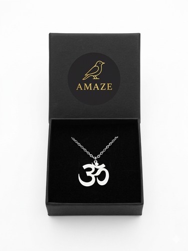 Mala chakra necklace gold - om,