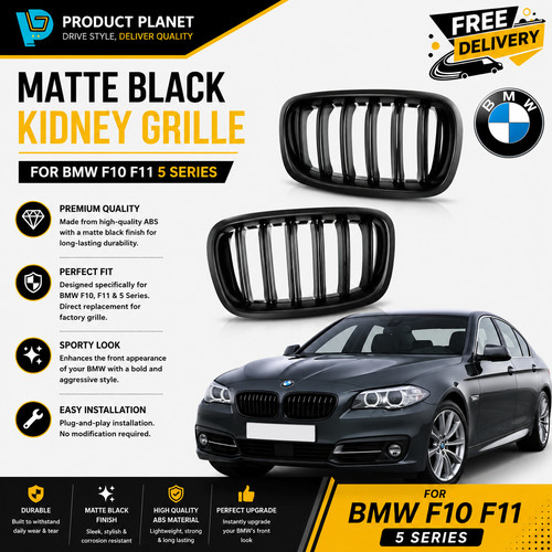 Matte black kidney grille for - black,