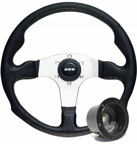 320mm black moulded - black, steering