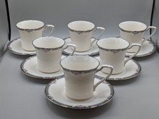 Set of 6 Vintage Noritake Halifax 7729 Teacup & Saucer Sets, Excellent Condition