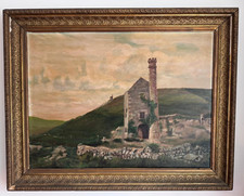 Antique large oil painting