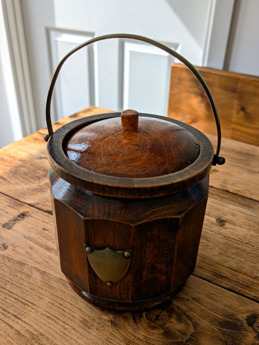Antique c1900 oak - c1900, biscuit