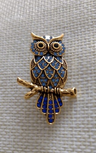 Enamel and rhinestone blue - enamel,