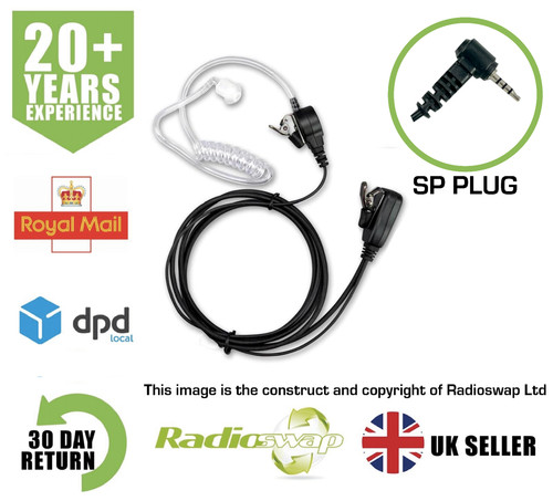Covert earpiece with mic - with, ptt