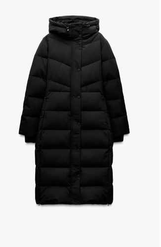 Zara fitted hooded down jacket - fitted,