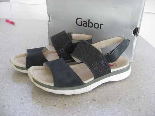 Gabor navy sandal - size, 5