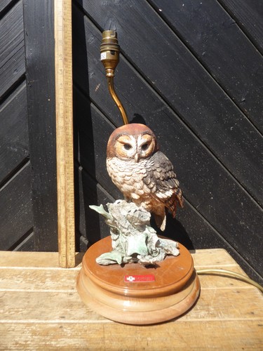1980s capodimonte owl - capodimonte, lamp