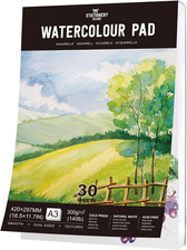 Watercolour Paper A4 Pad, 30 Sheets Water Colour Paper 300Gsm