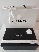 CHANEL BOX, CARDBOARD SHOPPING BAG, CAMELLIAS RIBBONS 31/21/10