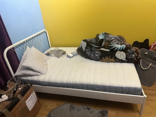 Double bed frame and mattress - bed,