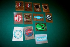 Hot Rod Car Stickers Topps Bubble Gum Trading Cards ( LOT OF 12) Benz Saab VW