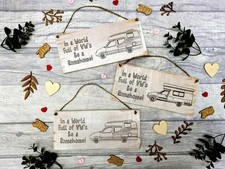 Handmade Rustic Wooden Romahome Sign - Citroen Romahome Campervan