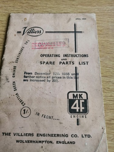 Villiers operating - villiers, mk