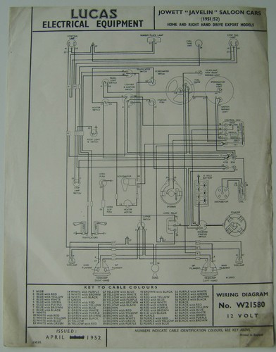 Original lucas wiring diagram - original,