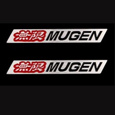 2pcs Mugen Chrome Badge Emblem