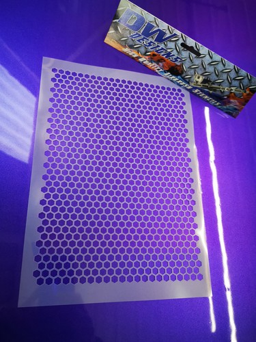 Hex print small - mylar, airbrush