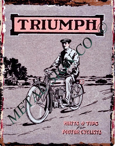 Triumph motorcycle metal wall - triumph,