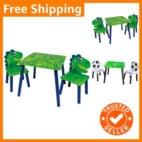 Wooden kids table chairs set - table,