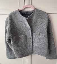 NWOT Massimo Dutti Grey Boucle