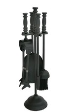 Fire Companion Set Fireside Cast Iron Fireplace Poker Brush Tongs Tools Coal