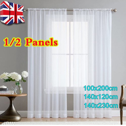 Voile curtains pair - curtains-pair, (2