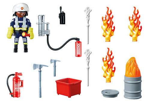 Playmobil fire engine spares - fire,