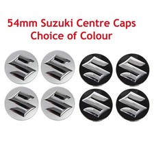 Suzuki Alloy Wheel Centre Caps. 4 x 54mm. VITARA, SWIFT, ALTO, IGNIS, ACROSS etc