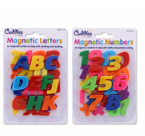 Magnetic alphabet letters - "magnetic, &