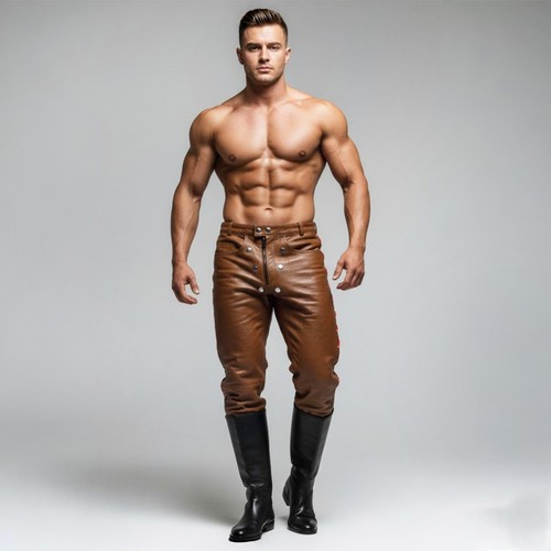 Mens real leather pants - mens,