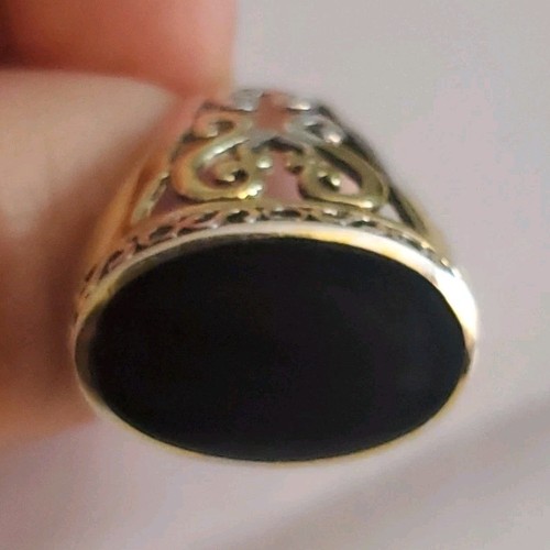 Men gold tone - gold, signet
