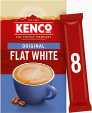 Kenco Flat White Instant Coffee Sachets – 40 Sachets (5 Packs of 8 × 14.8g)