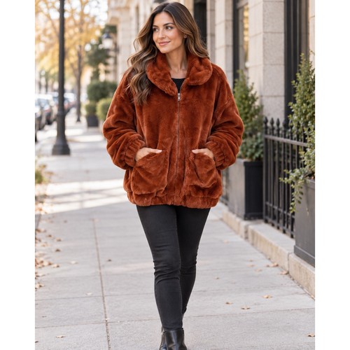 Prettylittlething rust faux - prettylittlething,