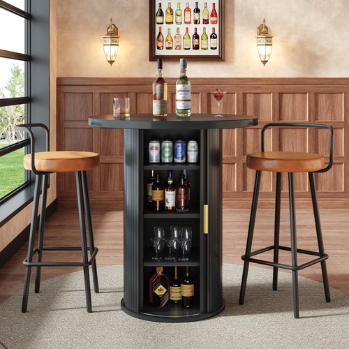 Round bar table - round,